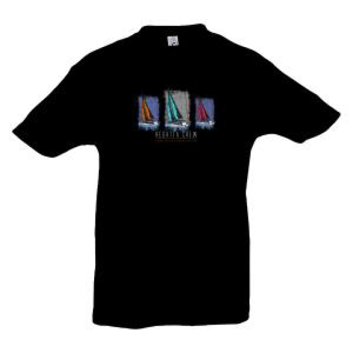 Tshirt unisexe Trois Voiliers Regatta Crew Saint Gilles Croix de Vie Noir Profond S