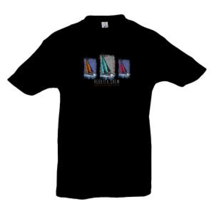 T-shirt unisexe Trois Voiliers Regatta Crew Saint Gilles Croix de Vie Denim XL