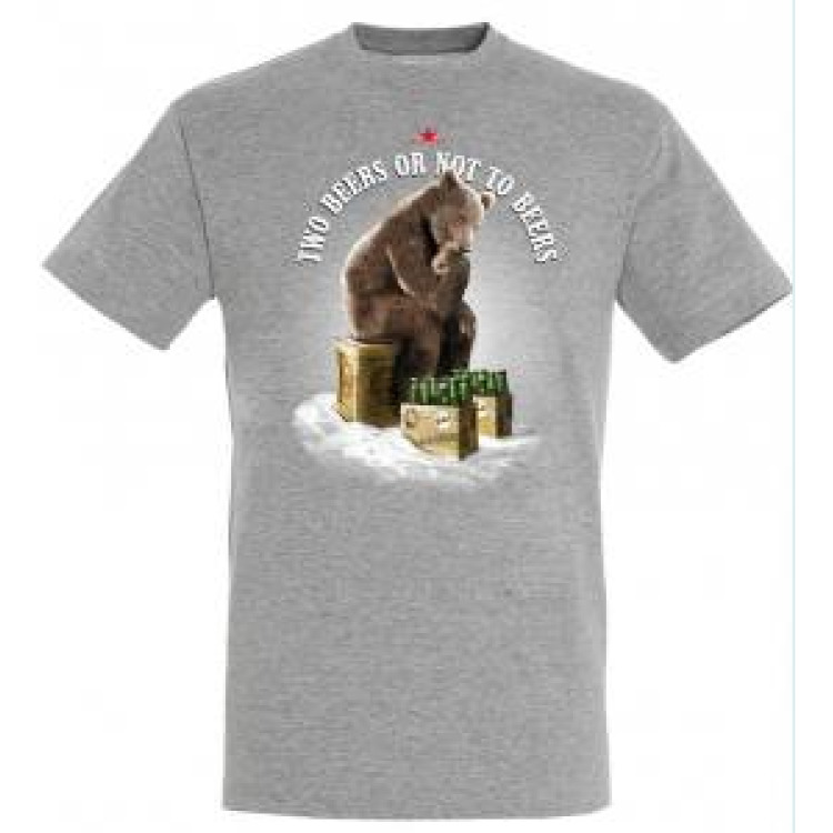 T-shirt unisexe Two Beers Or Not Vallée D’Ossau Gris Chiné S