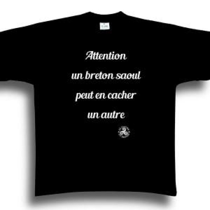 Tshirt unisexe Un Breton Saoul Noir Profond XS