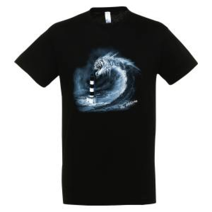 Tshirt unisexe Vague Tigre Phare de Chassiron Île dOléron Noir Profond S