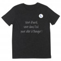 T-shirt unisexe Vent D'nord... + logo Belle Ile Noir Profond S