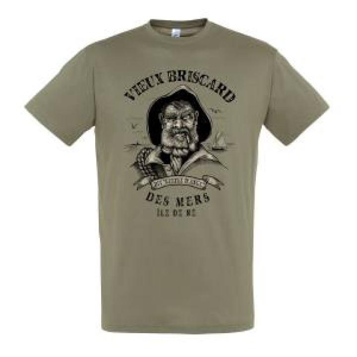 Tshirt unisexe Vieux Briscard des Mers Île de Ré Kaki M