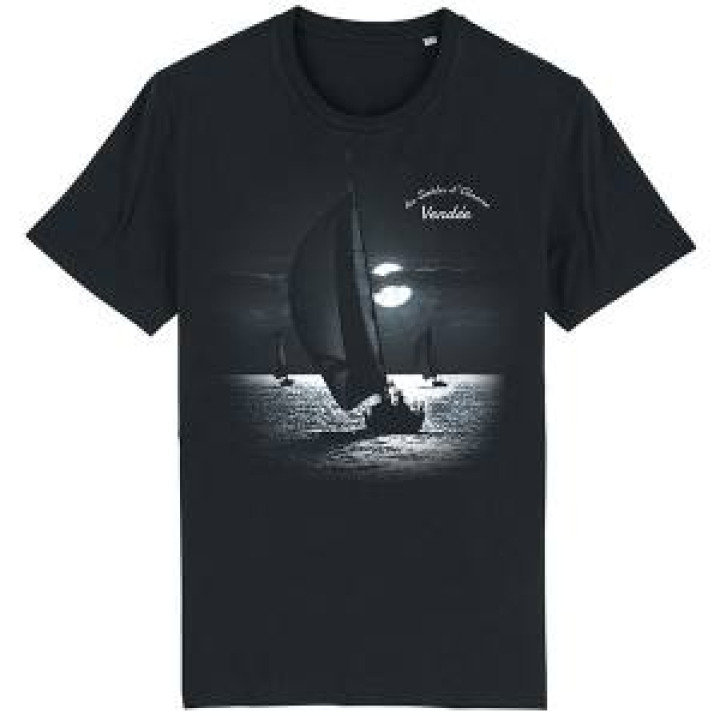 Tshirt unisexe Voilier Clair Obscur les Sables dOlonne Noir Profond S