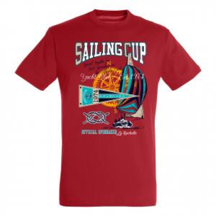 Tshirt unisexe Voilier Sailing Cup la Rochelle Rouge M