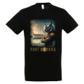 T-shirt unisexe Vue du Fort Maitre du Temps Fort Boyard Noir Profond XS