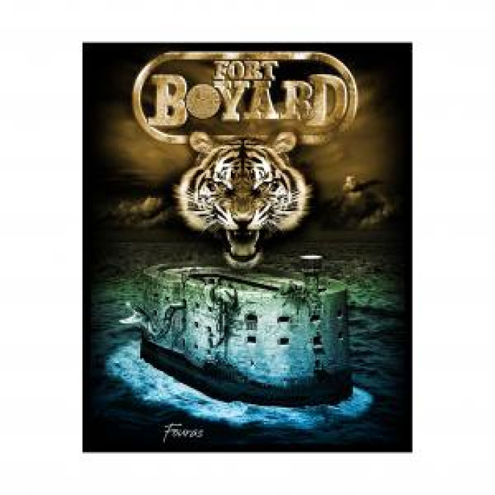 Tableau Tableau Tête de Tigre Fort Boyard  Fort et Serpent Scorpion Fouras Noir 24 x 33