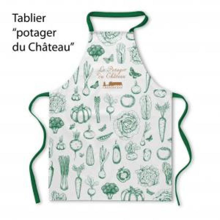 Tablier allover le Potager du Château Chenonceau Blanc Taille unique