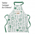 Tablier all-over le Potager du Château Chenonceau Blanc Taille unique