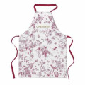Tablier all-over Toile de Jouy Cheverny (Rouge) Blanc Taille unique