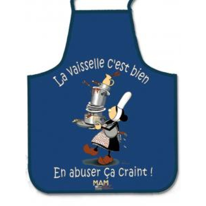 Tablier long à poches Mam Goz la Vaisselle Mg6204 Marine Taille unique