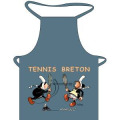 Tablier long &agrave; poches Mam Goz le Tennis Breton Gris Souris Taille unique