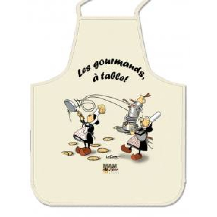 Tablier long à poches Mam Goz les Gourmands à Table Mg6205 Beige Taille unique