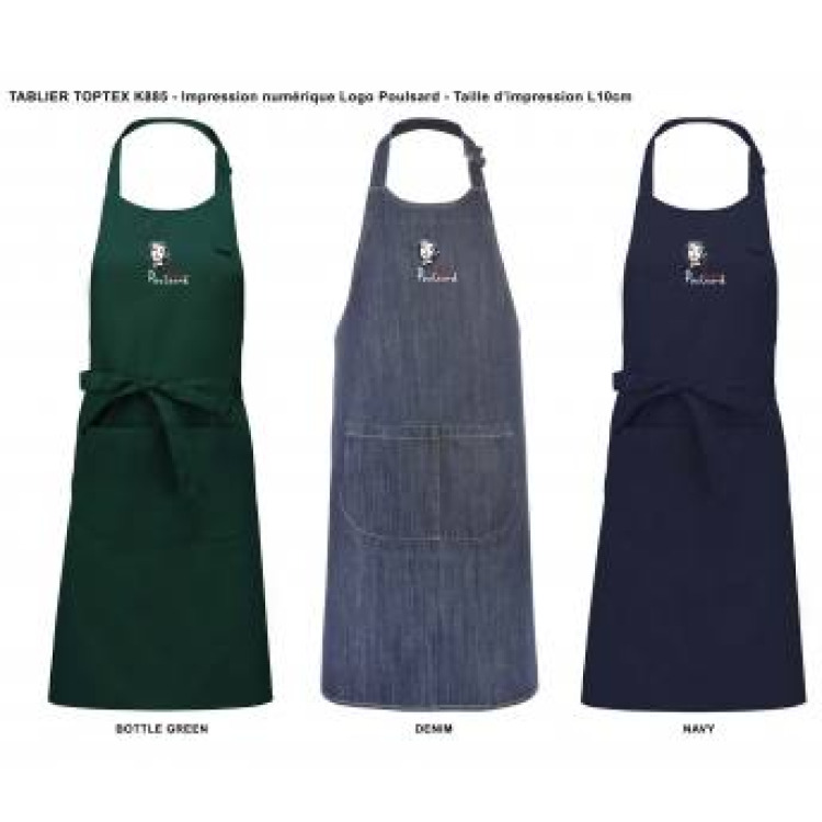 Tablier Love Poulsard Denim Taille unique