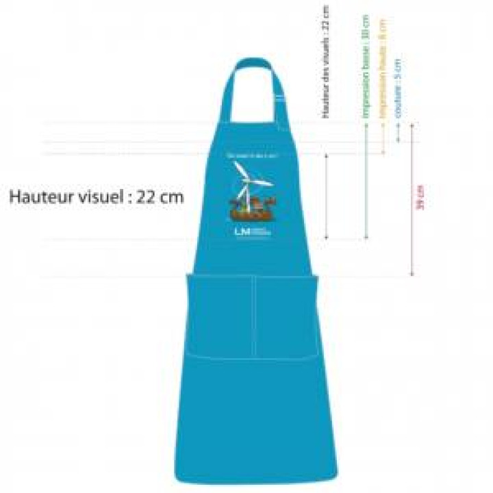 Tablier Normand dans le Vent Lm Wind Power Tropical Blue Taille unique