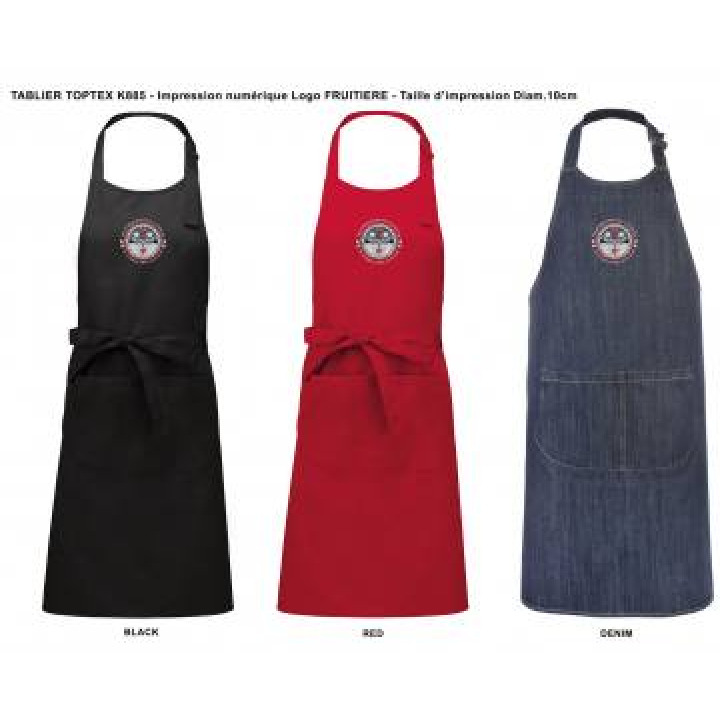 Tablier Ronde Fruitiere Black Taille unique