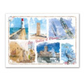Torchon all-over Aquarelle les Sables d’Olonne Blanc Taille unique