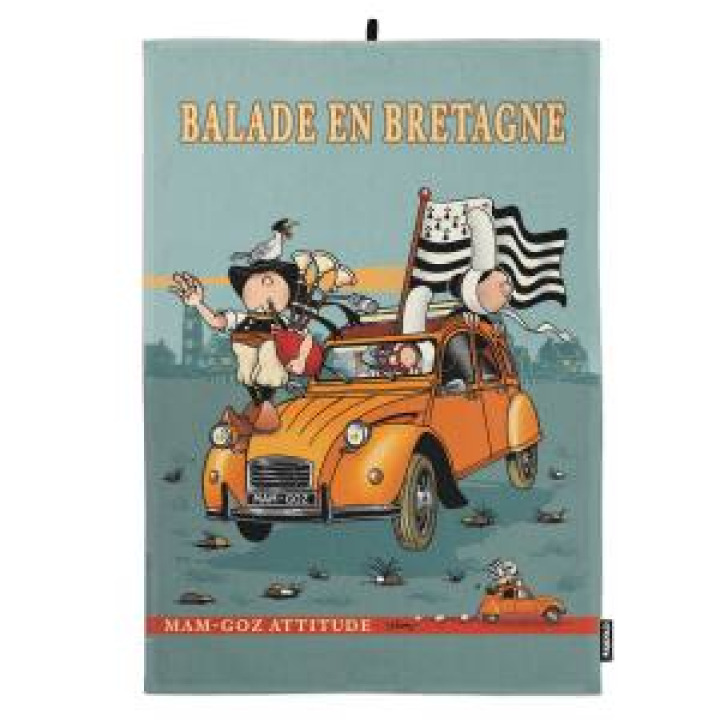 Torchon allover Mam Goz Ballade en Bretagne Blanc Taille unique