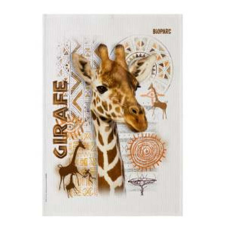 Torchon allover Nid Dabeille Girafe Intemporel Bioparc Blanc Taille unique