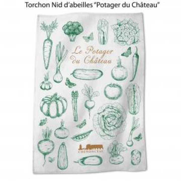 Torchon allover Nid Dabeille le Potager du Château Chenonceau Blanc Taille unique