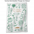 Torchon all-over Nid D'abeille le Potager du Château Chenonceau Blanc Taille unique