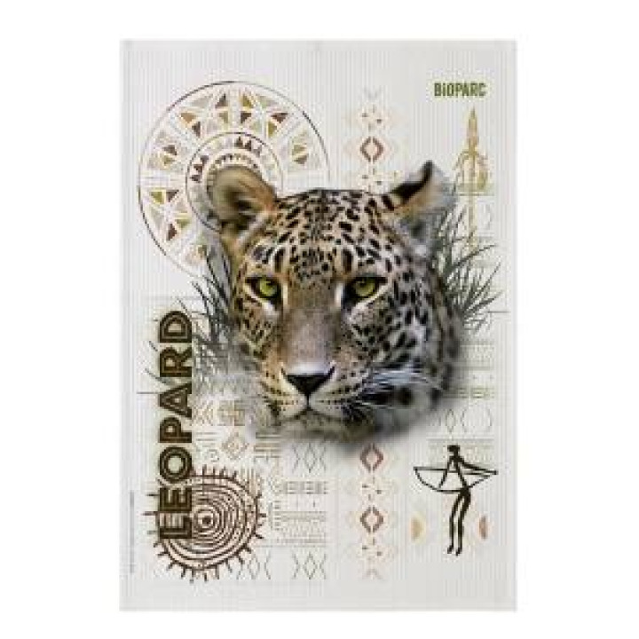 Torchon allover Nid Dabeille Léopard Intemporel Bioparc Blanc Taille unique