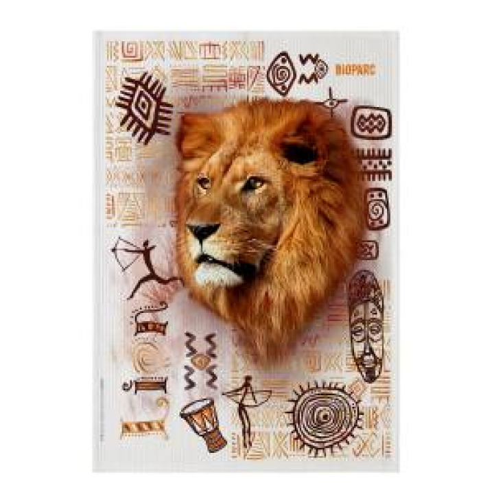 Torchon allover Nid Dabeille Lion Intemporel Bioparc Blanc Taille unique