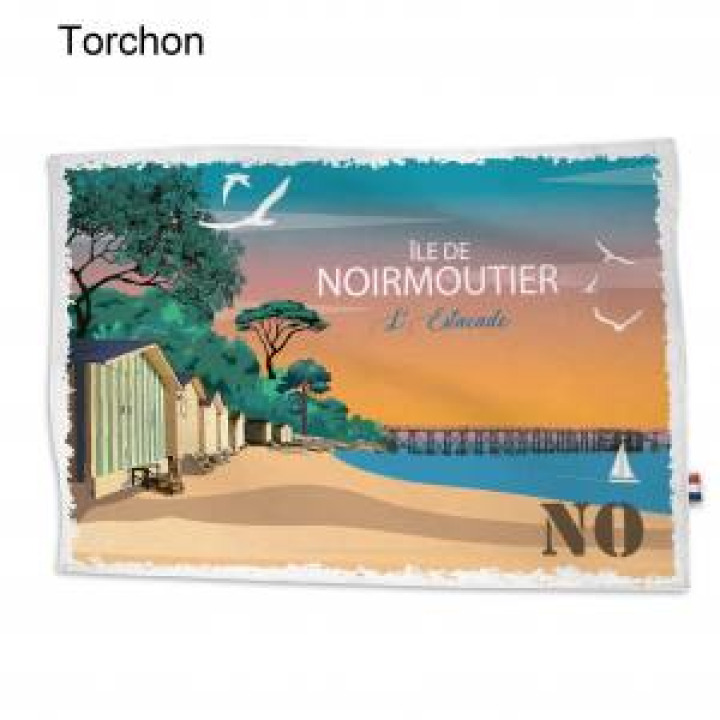 Torchon allover Vintage Île de Noirmoutier No Blanc Taille unique