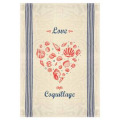 Torchon C&oelig;ur Love Coquillage Ecru Taille unique