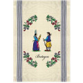 Torchon Couple Breton en Couleurs Ecru Taille unique
