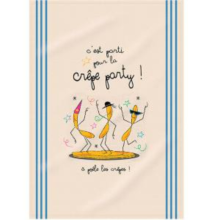 Torchon Crêpes Party Ecru Taille unique