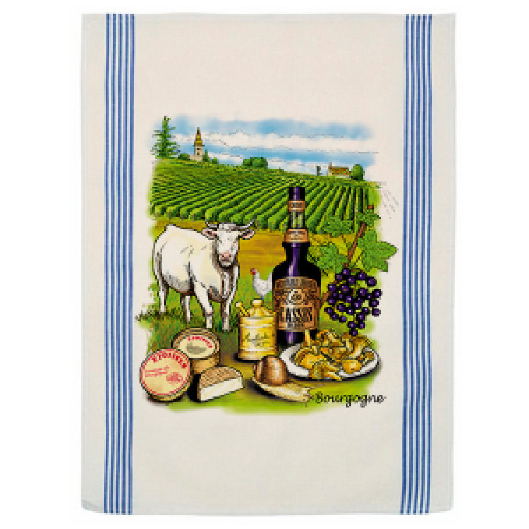 Torchon Décor Bourgogne Ecru Taille unique