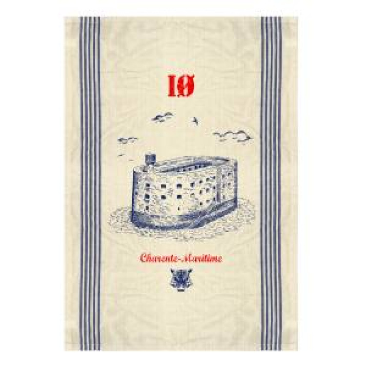 Torchon Fort Boyard avec Io Charente Maritime Ecru Taille unique