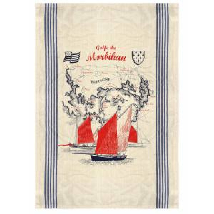 Torchon Golfe du Morbihan Ecru Taille unique
