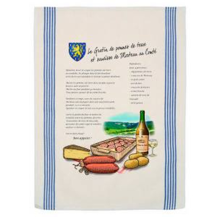 Torchon Gratin de Pommes de Terre Blanc Taille unique