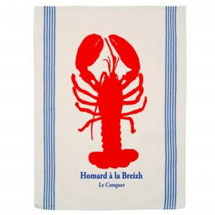 Torchon Homard à la Breizh le Conquet Ecru Taille unique