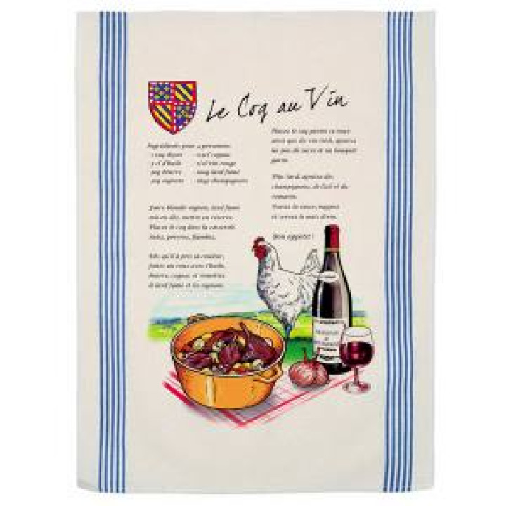 Torchon Le Coq Au Vin Ecru Taille unique
