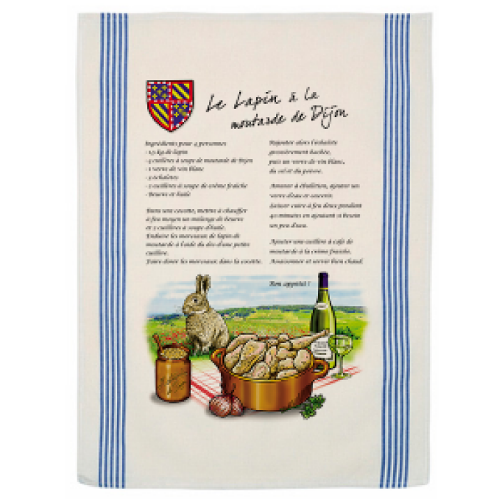 Torchon le Lapin à la Moutarde de Dijon Ecru Taille unique
