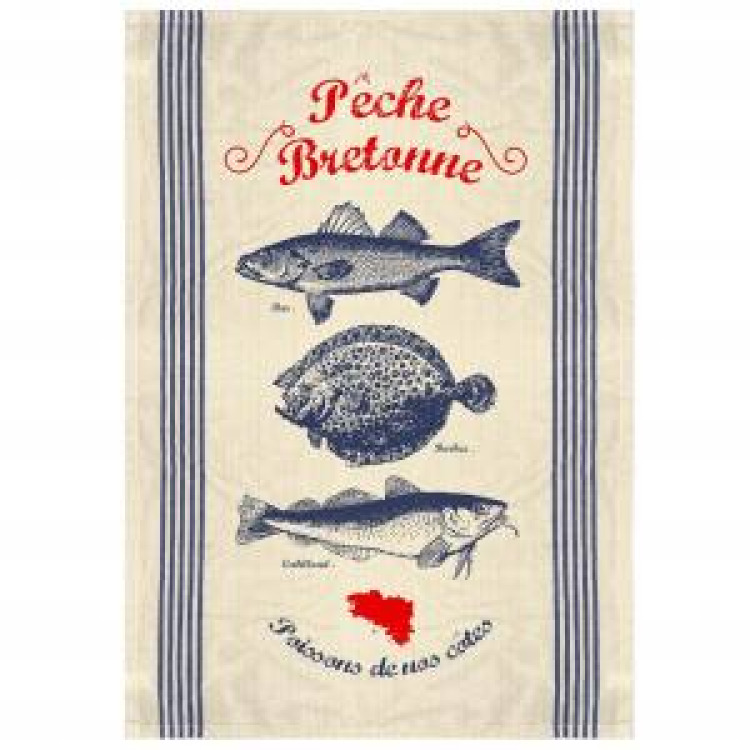 Torchon P&ecirc;che Bretonne Ecru Taille unique