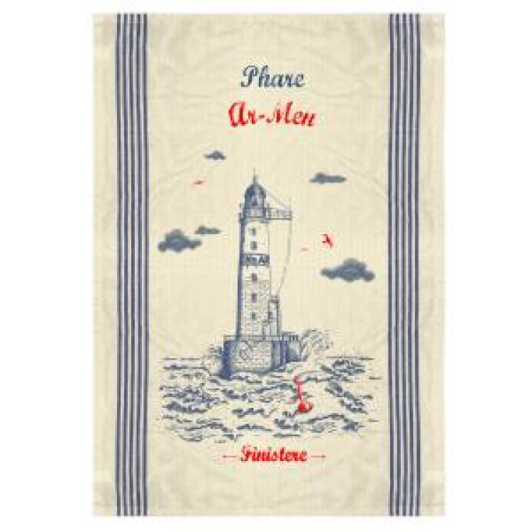 Torchon Phare Ar Men Ecru Taille unique