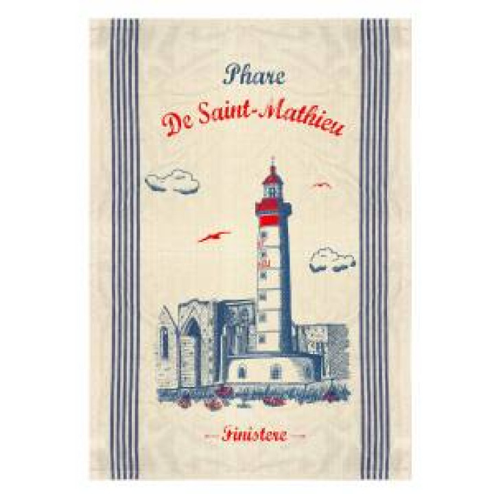 Torchon Phare de SaintMathieu Ecru Taille unique