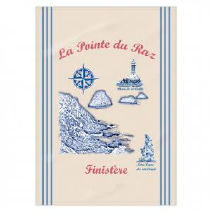 Torchon Phare Rose des Vents la Pointe du Raz Finistère Ecru Taille unique