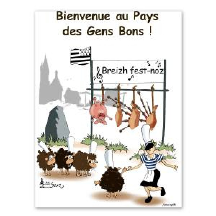 Torchon Tite Soaz Aux Pays des Gens Bons ! Ecru Taille unique