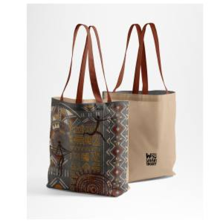 Tote bag all-over Ethnic Arc Zoo de Thoiry Blanc Taille unique