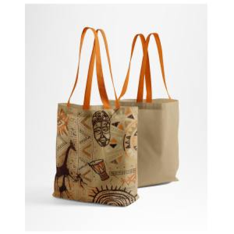 Tote bag all-over Ethnic Girafe les Sables d’Olonne Blanc Taille unique