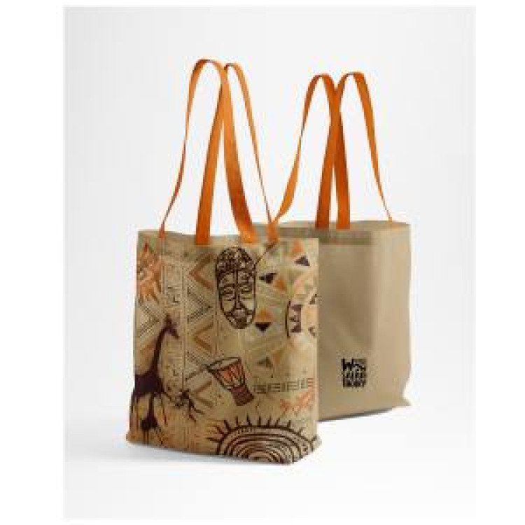 Tote bag all-over Ethnic Girafe Zoo de Thoiry Blanc Taille unique
