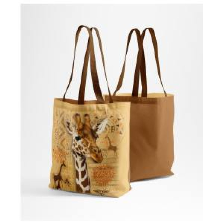 Tote bag all-over Girafe Intemporel Cerza Blanc Taille unique