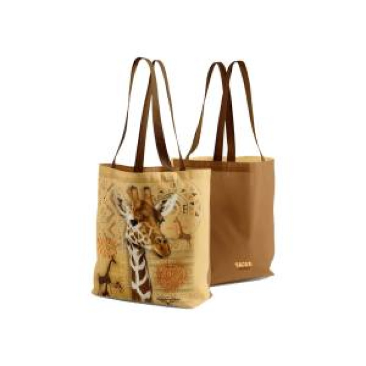 Tote bag allover Girafe Intemporel Safari de Peaugres Blanc Taille unique