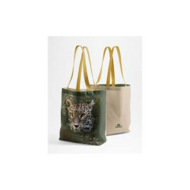 Tote bag allover Léopard Intemporel Bioparc Blanc Taille unique