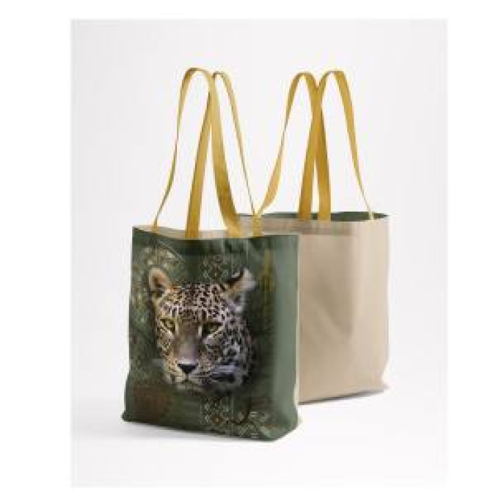 Tote bag allover Léopard Intemporel Cerza Blanc Taille unique
